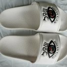 NEW! WOMEN'S SOUL EYETRAKTION WHITE SLIDES SZ 11.5 URBAN HIP HOP FASHION SANDALS
