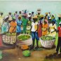 Original 1995 Signed Elisthene Jean Haitian Art Painting Haiti