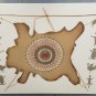 Signed R. Atkins Southwest Pueblo Indian Buffalo Shield Mixed Media Art Painting
