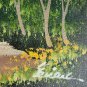 Original Vintage Folk Art Naif Haitian Signed Caribbean Scene Framed Painting