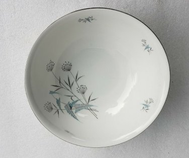 (4) Royal Heiden RHE3 Fruit/Dessert Bowl Aqua Gray Flowers Bavaria Germany China