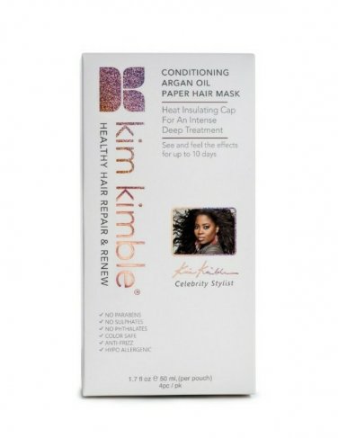 NEW Kim Kimble&acirc;��s Deep Conditioning Argan Oil Paper Hair Mask 4pk Layered Cap