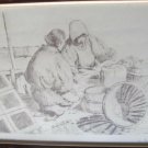 Willy Seiler (1903-1988) Titled "Fisherwomen" Woodcut Etching Hand Signed LTD. E