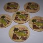 Jamaica Handcrafted Bamboo Wood Table Placemats Coasters With Wooden Holder