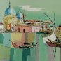 Vintage Handsigned Michael Schreck VENICE II Silkcreen Art Print 36/50 Inscribed