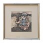 Signed Orna Eizenberg - Children's Baby Rag Doll - Israeli Watercolor Painting