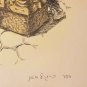1943 Vintage Signed NORI "Pretzel Man" Hand Colored Judaica Art Lithograph Print