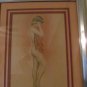 Original Framed & Signed Title Unknown "Nude Woman With Towel" De Simone Pencil
