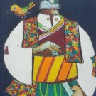 Original 1968 Signed JOVAN OBICAN (1918-1986) Judaica Art Painting on Canvas