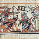 Egyptian Pharaoh King Tut & Queen Hunting Egypt Kemet Papyrus Nile Art Painting