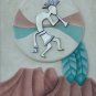 Hand Signed Carl Queen Native American Suede Pewter Metal Art Oklahoma Moore, OK
