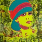 Signed 2011 Olatz Zanguitu - Olatz As Audrey Hepburn - Mixed Media Art Painting