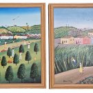 (2) 1999 Signed HELENA SALES Folk Art  Caribbean South America Painting Brazil