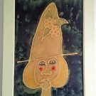 Rare, Original & Signed Marriux Portrait of a Little Girl Mixed Media Lacquer Pa Rare, Original & Signed Marriux Portrait of a Little Girl Mixed Media Lacquer Pa