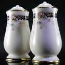 (1) Gorham Fine China NOCTURNE Salt & Pepper Set Gold Trim Multicolor Flowers (1) Gorham Fine China NOCTURNE Salt & Pepper Set Gold Trim Multicolor Flowers