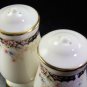 (1) Gorham Fine China NOCTURNE Salt & Pepper Set Gold Trim Multicolor Flowers