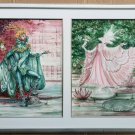 1995 ERWIN LUCAS SCHROERS Oberon & Titania Mixed Media Watercolor Art Painting