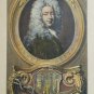 Rare Sir Samuel Garth M.D. Houbraken 1748 Antique Hand Colored Etching England