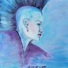 Signed B Groadan - Shut Up and Dance - Punk Rock Lady Woman Chic Art Painting