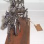 Handmade Metal Sulky, Man & Horse Sculpture Art Display Rancho's Cordoba Argenti