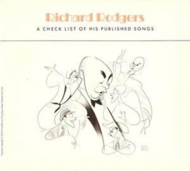 1984 Richard Rodgers Published Songs Music Checklist Theater Opera New York Publ