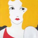 Rare 1970 "Lady of The Thirties" Signed Jill Halliburton Original Art Painting Rare 1970 "Lady of The Thirties" Signed Jill Halliburton Original Art Painting