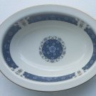 Vintage VEGETABLE DISH 24K Gold Set Carico BLUE Renaissance Fine China 7951