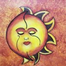 ORIGINAL SIGNED BERMUDEZ - EL SOL - SUN - ACRYLIC PAINTING LATINO HISPANIC ART