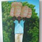 Rare Signed EMMANUEL DULCE Contemporary Art Painting Haiti - Listed Haitian Arti