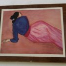 1970's R.C Gorman Navajo Titled "Carole" Native Indian Woman Laminated Wood Wall