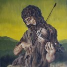1975 Signed T. GUENTHER - Man Playing the Violin - Original Art Oil Painting 1975 Signed T. GUENTHER - Man Playing the Violin - Original Art Oil Painting