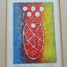 Petroglifos Tainos Title "Baby"  Symbols Painting Signed by Artist Ojedas, Puert