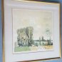 1963 Rare Hand Signed Gerard Panet French Landscape Art Scene Artist Proof Print