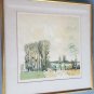1963 Rare Hand Signed Gerard Panet French Landscape Art Scene Artist Proof Print