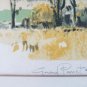 1963 Rare Hand Signed Gerard Panet French Landscape Art Scene Artist Proof Print