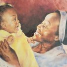 WOW! Carolyn Coffield - LOVE - Mother & Daughter Black Art Poster Family Print WOW! Carolyn Coffield - LOVE - Mother & Daughter Black Art Poster Family Print