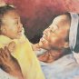 WOW! Carolyn Coffield - LOVE - Mother & Daughter Black  Art Poster Family Print
