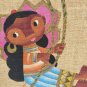 Vintage Jose Maria De Servin Oil On Burlap Girl on Swing Painting Listed Artist