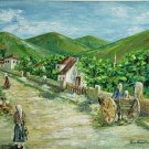 Vintage & Original  SUNA GENCAY OZER Scenic Rural Painting Turkey Germany