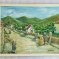 Vintage & Original SUNA GENCAY OZER Scenic Rural Painting Turkey Germany