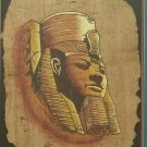 Signed ADEL - Ramesses II The Temple of Abu Simbel - Egypt Papyrus Art Painting