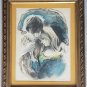 Vintage Signed M. Maurice  "Lovers" 35/250 Sandu Liberman Jewish Art Litho Print