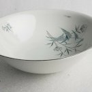 (1) Royal Heiden RHE3 9" Vegetable Bowl Aqua Gray Flowers Bavaria Germany China
