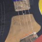 Rare 2007 Alonzo Hubbard Guitar & Saxophone Mixed Media Art Painting Roanoke, VA