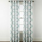 NEW (1) JCPenney JCP Quinn Geo Stone Blue Grommet Curtain Panel 50 x 84 NEW (1) JCPenney JCP Quinn Geo Stone Blue Grommet Curtain Panel 50 x 84