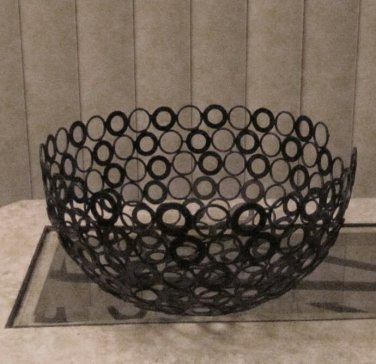 Handmade Original Reclaimed Recycled Metal Washer Art Display Bowl by Tammy Roy
