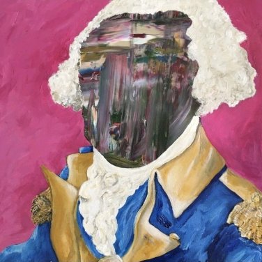 (2) Michael Ford GEORGE WASHINGTON Large Contemporary Art Painting U.S President
