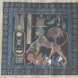 Signed Pharaoh King Tut DEFEATING HIS ENEMIES Egypt Papyrus Art Color Painting
