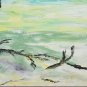 Signed Virginia Praschnik - Driftwood - OIl Painting COA Miami, Florida Artist