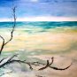 Signed Virginia Praschnik - Driftwood - OIl Painting COA Miami, Florida Artist